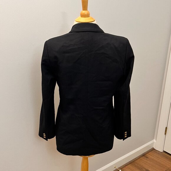 Vintage Pendleton Double Breasted Blazer Jacket 100% Virgin Wool Black Sz 4 - Picture 9 of 10